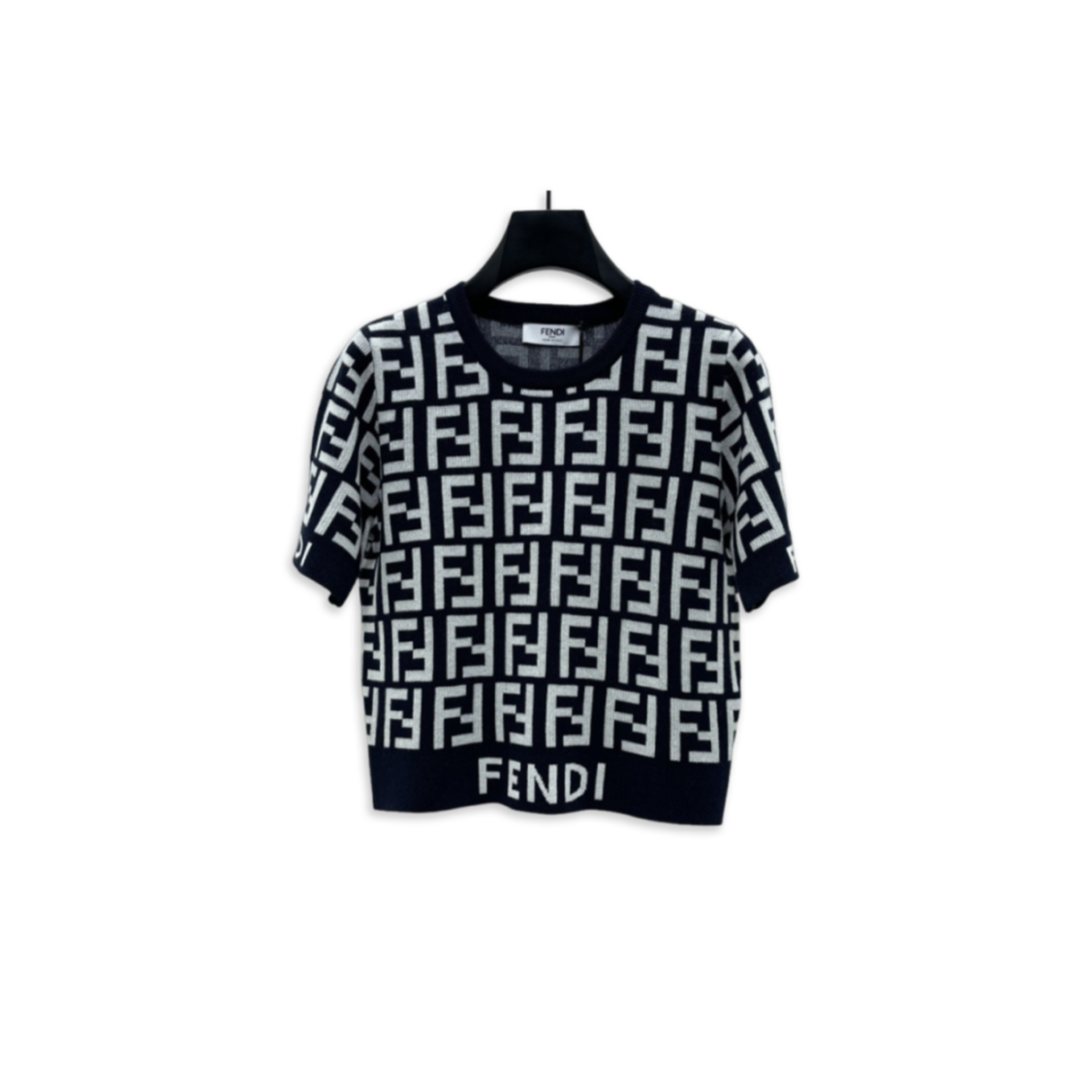 F**di crew neck pullover knit short sleeve